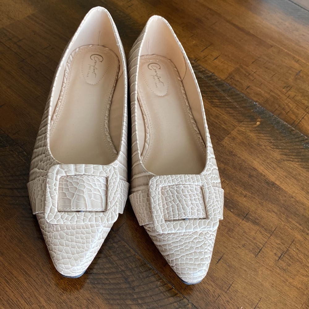 CATO CROC BUCKLE FLATS TAUPE-GRAY - Picture 3 of 8